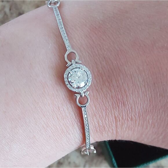 1 Carat Moissanite Bracelet 925 Sterling Silver - Picture 5 of 9